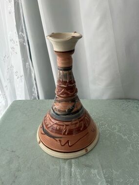 Sonja Templeton Signed Southwestern Studio Art Pottery Candlestick Holder #2